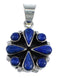 Genuine Sterling Silver And Lapis Southwest Pendant YX67276
